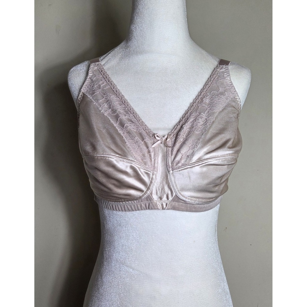 40C Amoena Pocket Mastectomy Bra Wirefree Lace Overlay Nancy SB 1151
